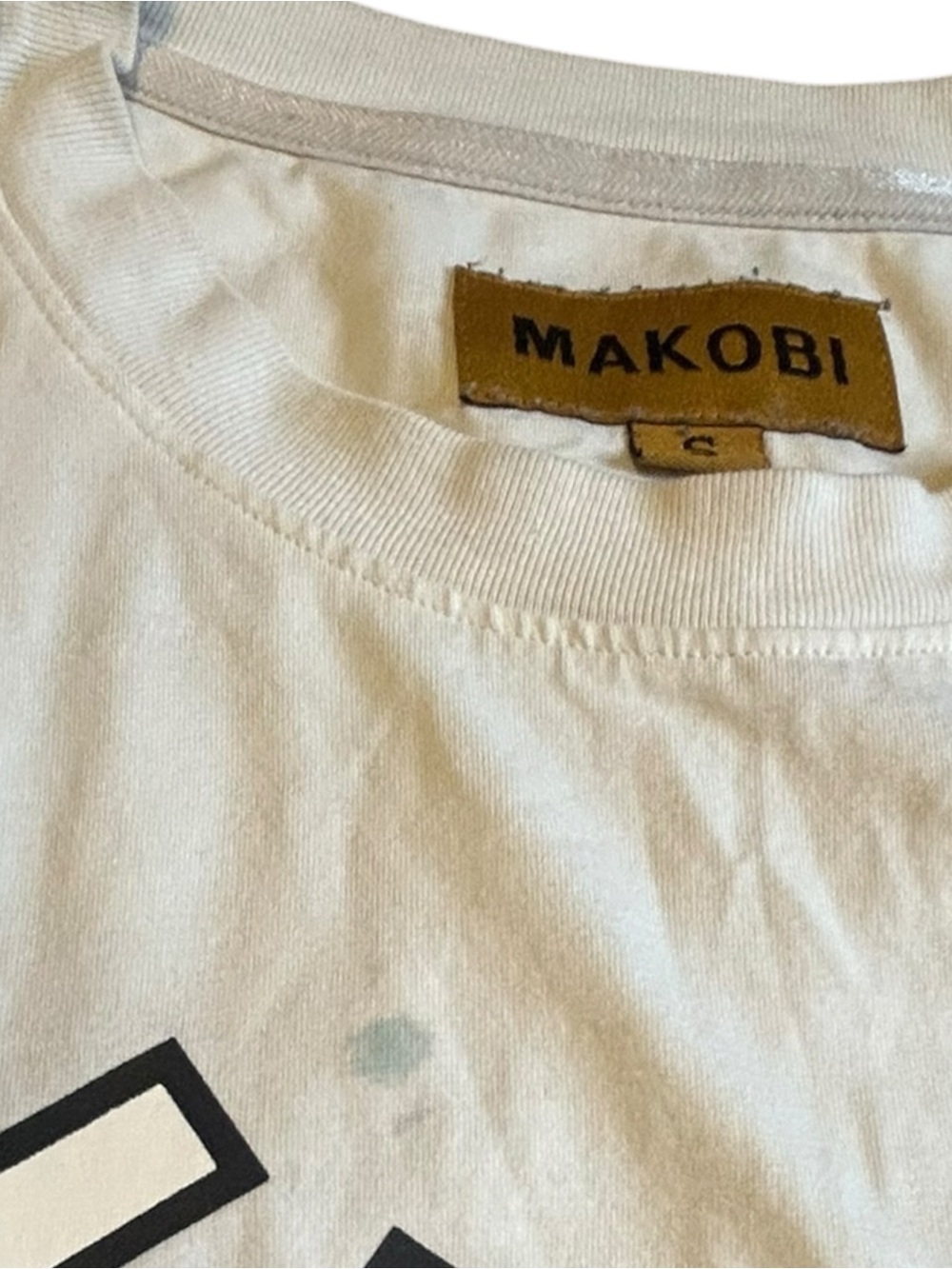 Makobi Trust Issues Graphic Tee White Small Streetwear Y2K - Picture 10 of 13